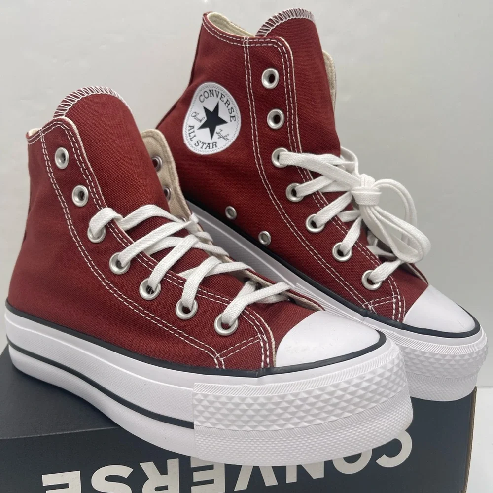 Converse WMN Red High-Top CTAS LIFT HI ROTTIN APPLE/WHITE/BLACK Platform Sneaker